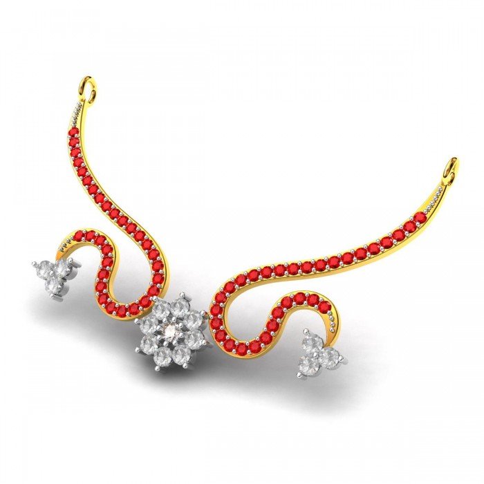 Ruby American Diamond Swan Tanmaniya