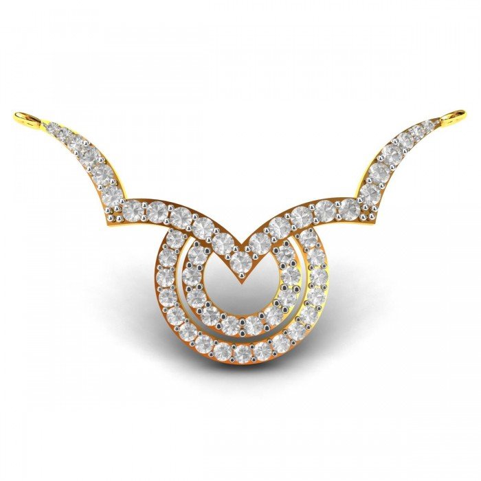 American Diamond Circular Mangalsutra