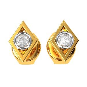 Rhombus Solitaire Earring