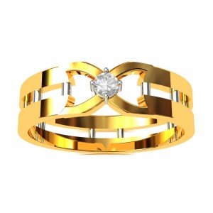 American Diamond Wedding Band Ring