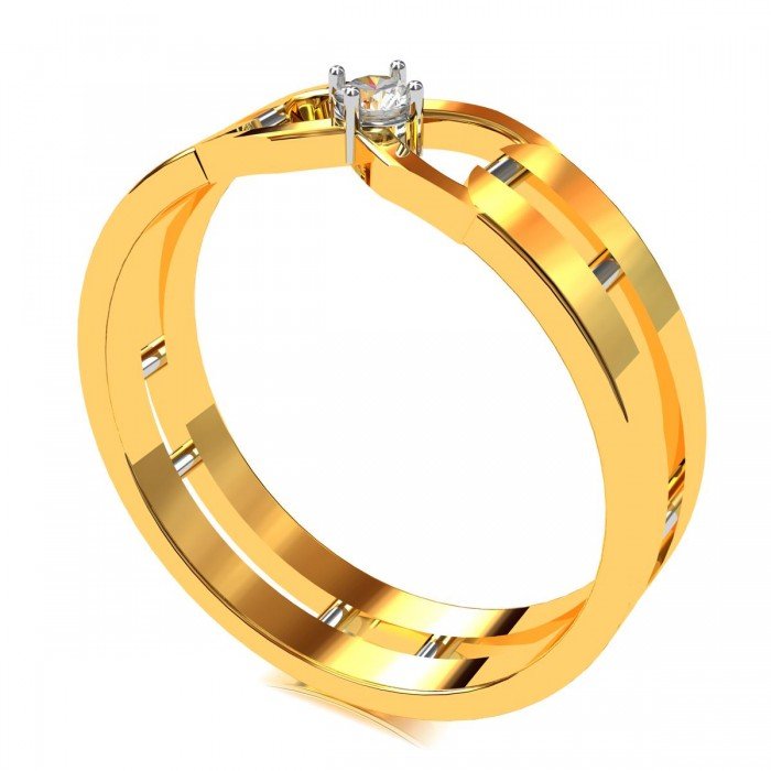 American Diamond Wedding Band Ring