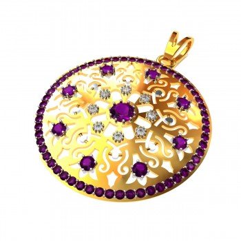 Mughal Amethyst Pendant