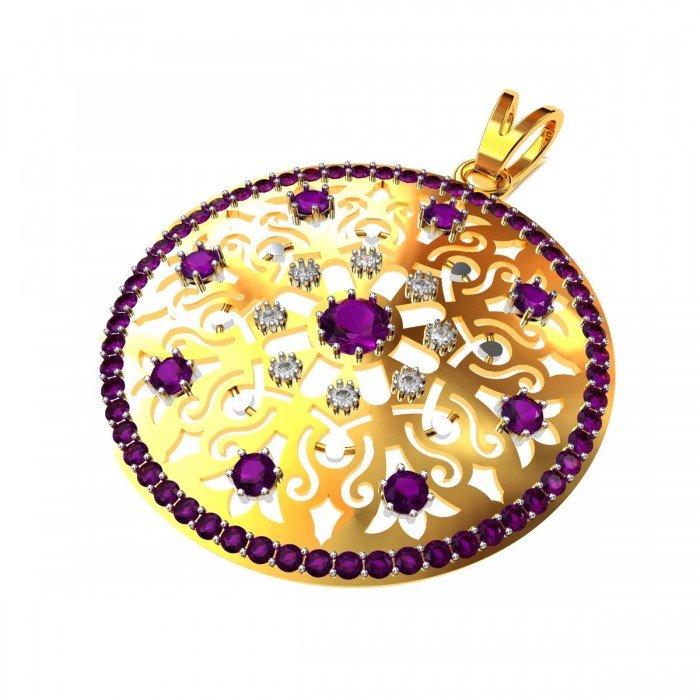 Mughal Amethyst Pendant