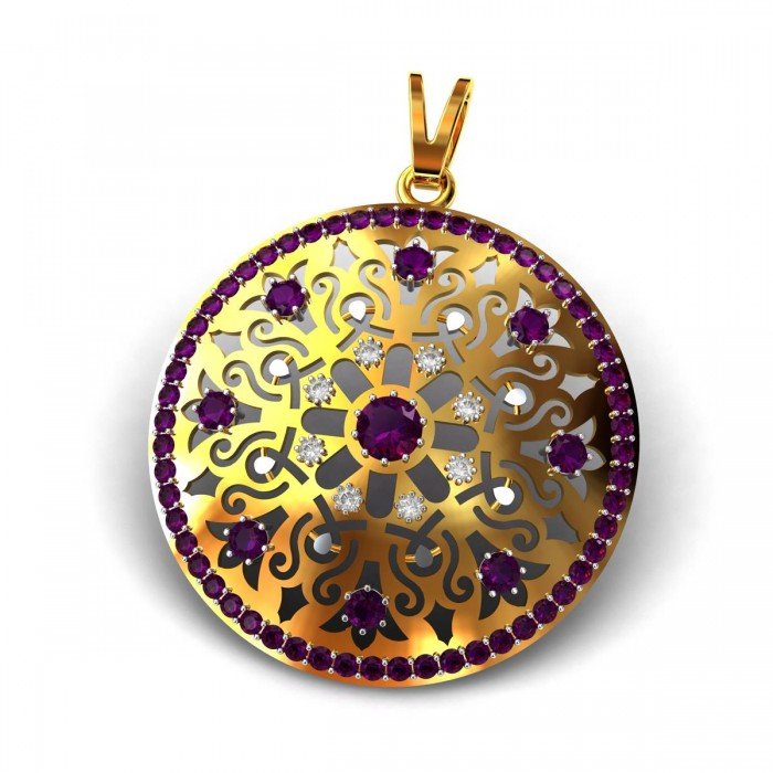 Mughal Amethyst Pendant