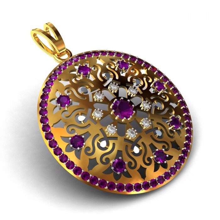 Mughal Amethyst Pendant