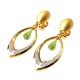 Paridot Drop American Diamond Earring