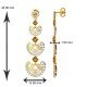 American Diamond Citrine Long Earring