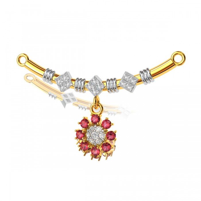 Ruby American Diamond Floral Tanmaniya