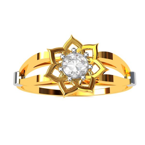 Lotus Solitaire Wedding Ring Lotus Solitaire Wedding Ring