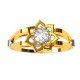 Lotus Solitaire Wedding Ring