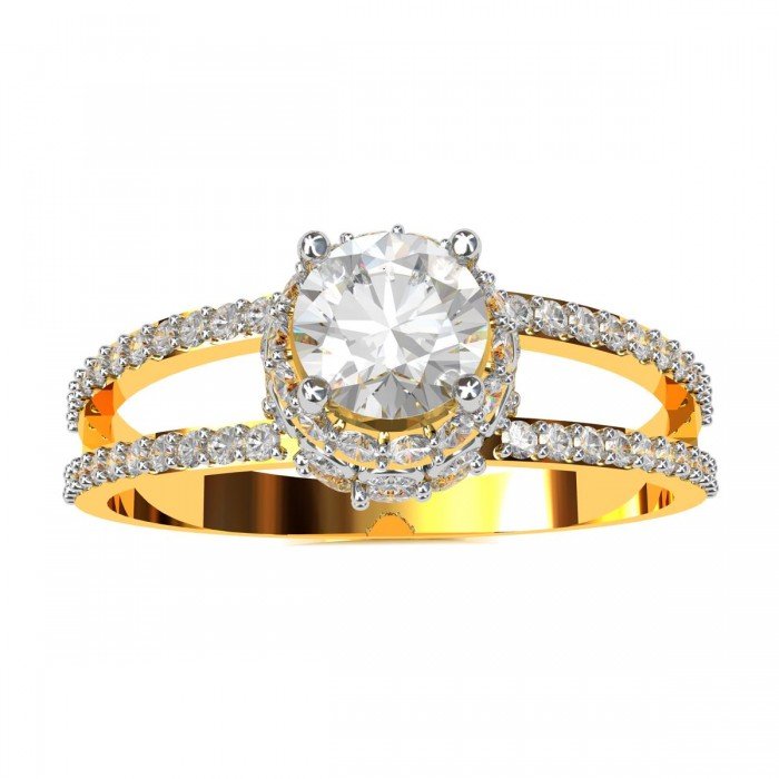 Round American Diamond Solitaire Rings