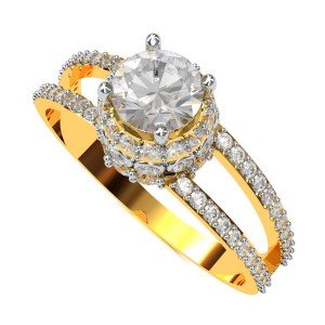 Round American Diamond Solitaire Rings