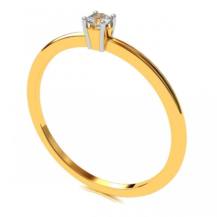 The Kamini Solitaire American Diamond Ring