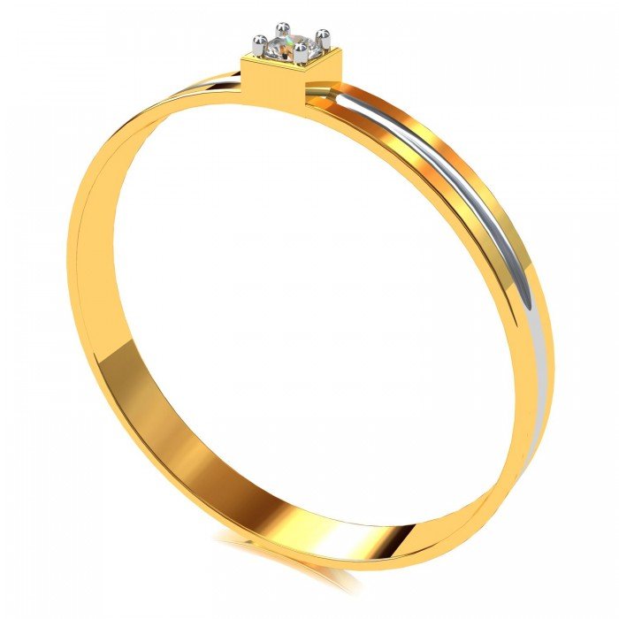 Gold American Diamond Ring