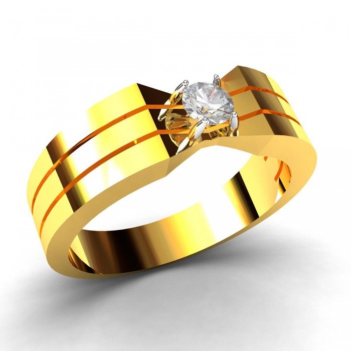 Solitaire Wedding Band