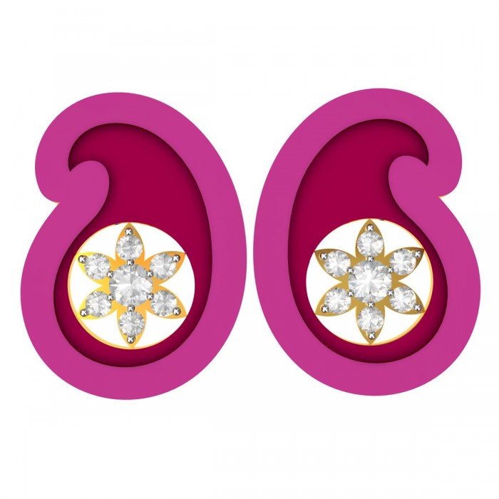 Meena American Diamond Floral Earring