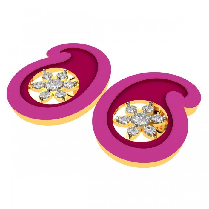 Meena American Diamond Floral Earring