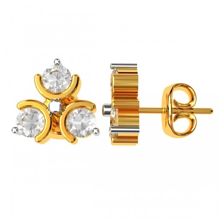 Three Stone American Diamond Earring