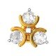 Three Stone American Diamond Earring