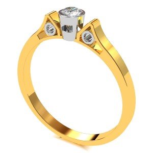 The Kachana Solitaire American Diamond Ring