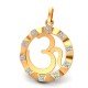 Om American Diamond Pendant, Mahadev