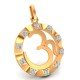 Om American Diamond Pendant, Mahadev