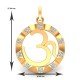 Om American Diamond Pendant, Mahadev