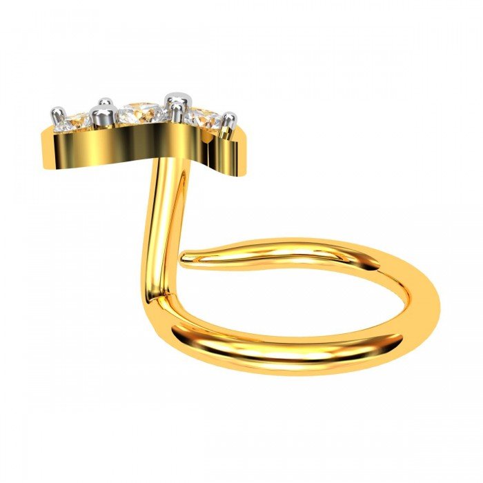 Three American Diamond Nose Pin