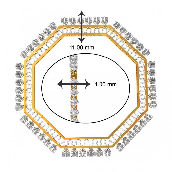 Octahedral Diamond Bangle