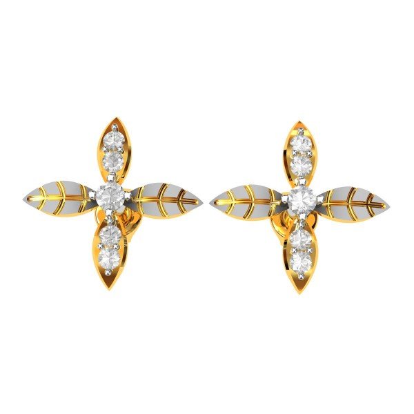 Couple Leaf Ear Stud Couple Leaf Ear Stud