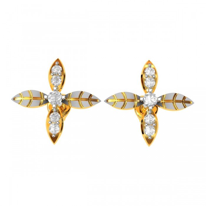 Couple Leaf Ear Stud