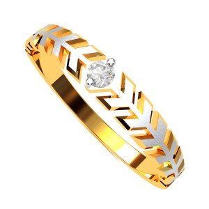 Gold And American Diamond Wedding Band