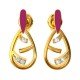 Three American Diamond Meenakari Fashion Earring