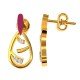 Three American Diamond Meenakari Fashion Earring