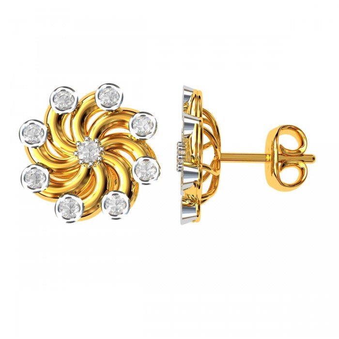 Traditional American Diamond Stud Earring