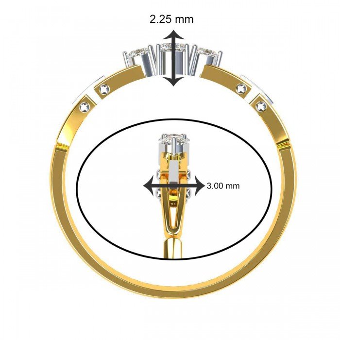 The Triratna American Diamond Ring