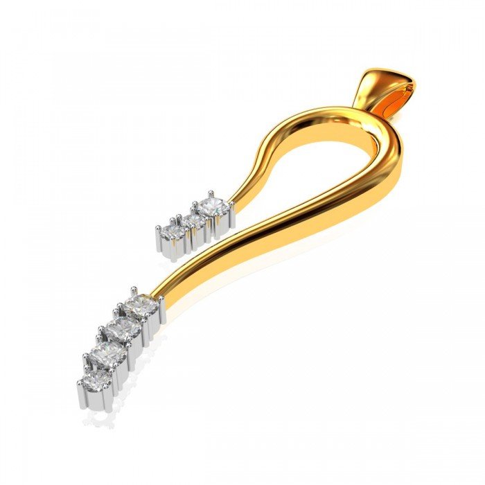 American Diamond Gold Pendant