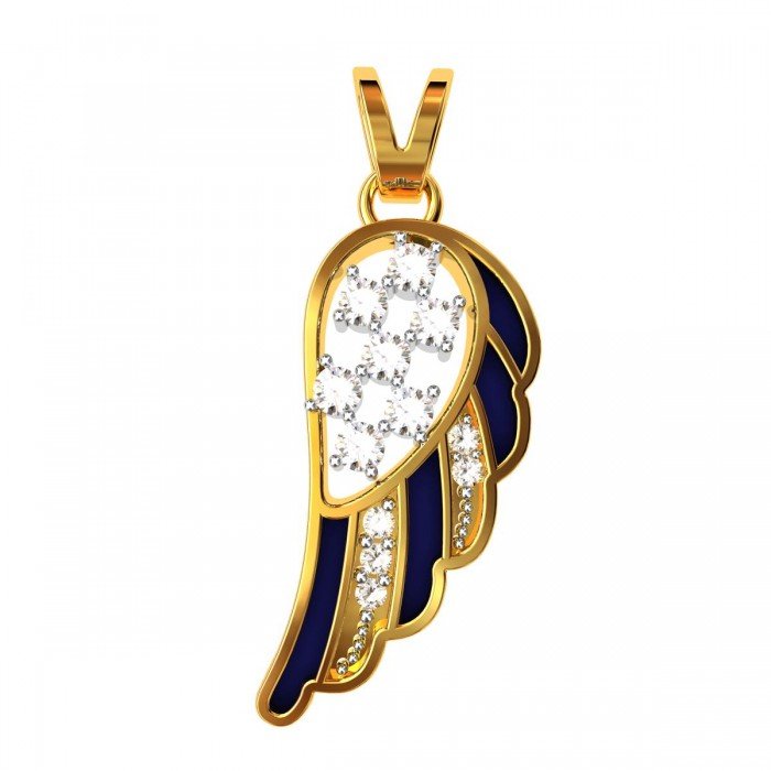 Meena American Diamond Wing Pendant