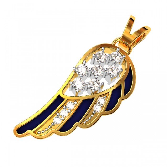 Meena American Diamond Wing Pendant