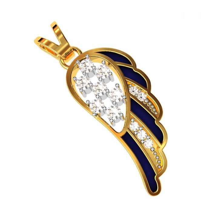 Meena American Diamond Wing Pendant