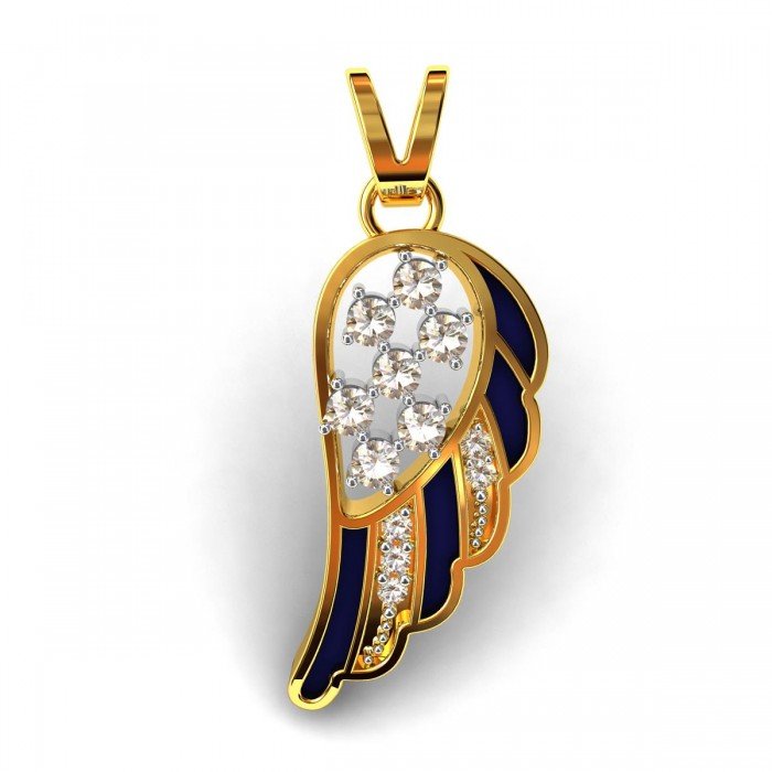 Meena American Diamond Wing Pendant