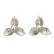 Rhodium Plated Pearl Earring