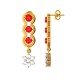 American Diamond Ruby Dangling Earring