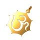 Om Gold Pendant Om Gold Pendant