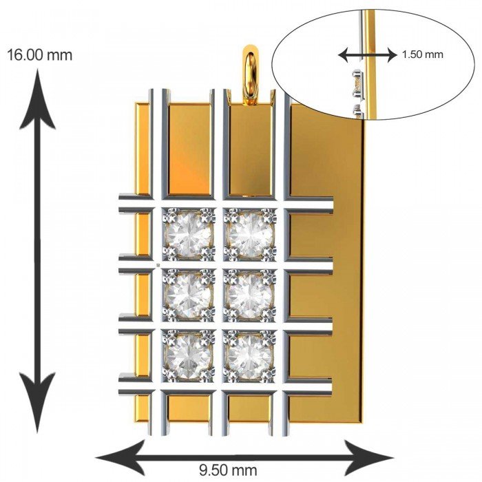 Hash American Diamond Pendant