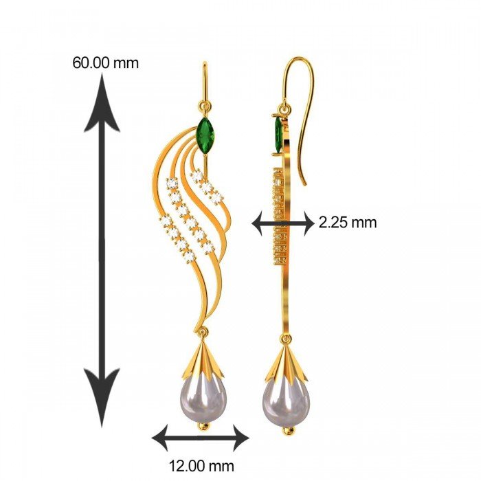 Multi Gem Stylish Danglers