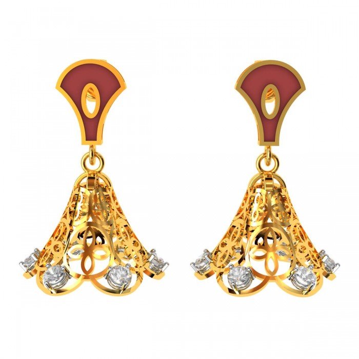 Classic Enamel Jhumka Earrings