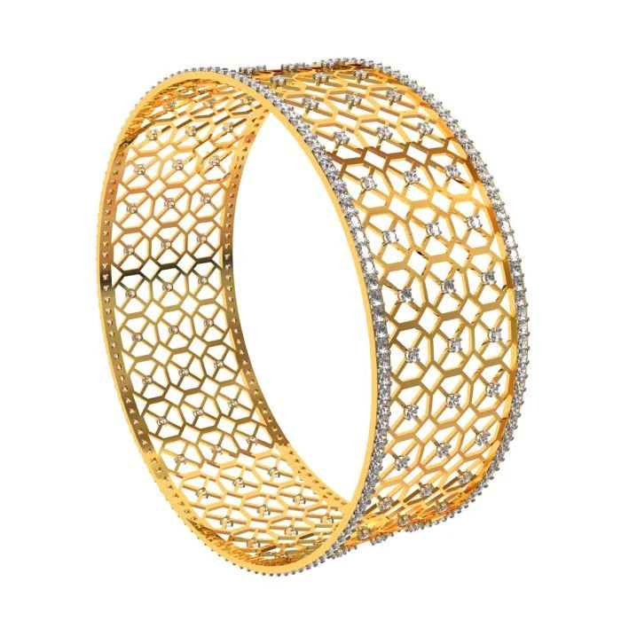 Gold jali bangles deals