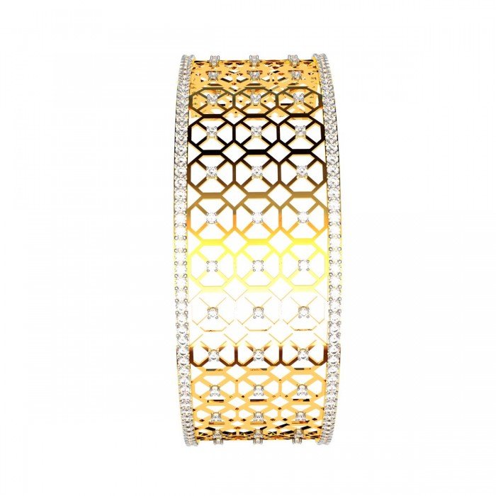 Multi Jali Diamond Bangle