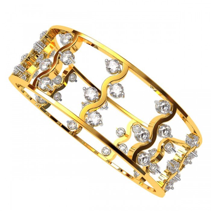 Cross Diamond Bangle